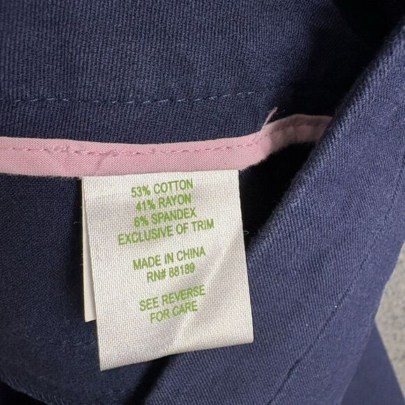 Lilly Pulitzer Pants Womens Size 4 Blue Capri Preppy casual - Picture 11 of 12